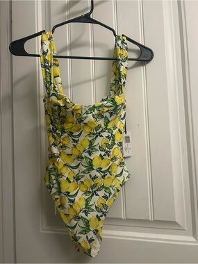 WeWoreWhat Lemon Print One-Piece Swimsuit - Yellow & Green